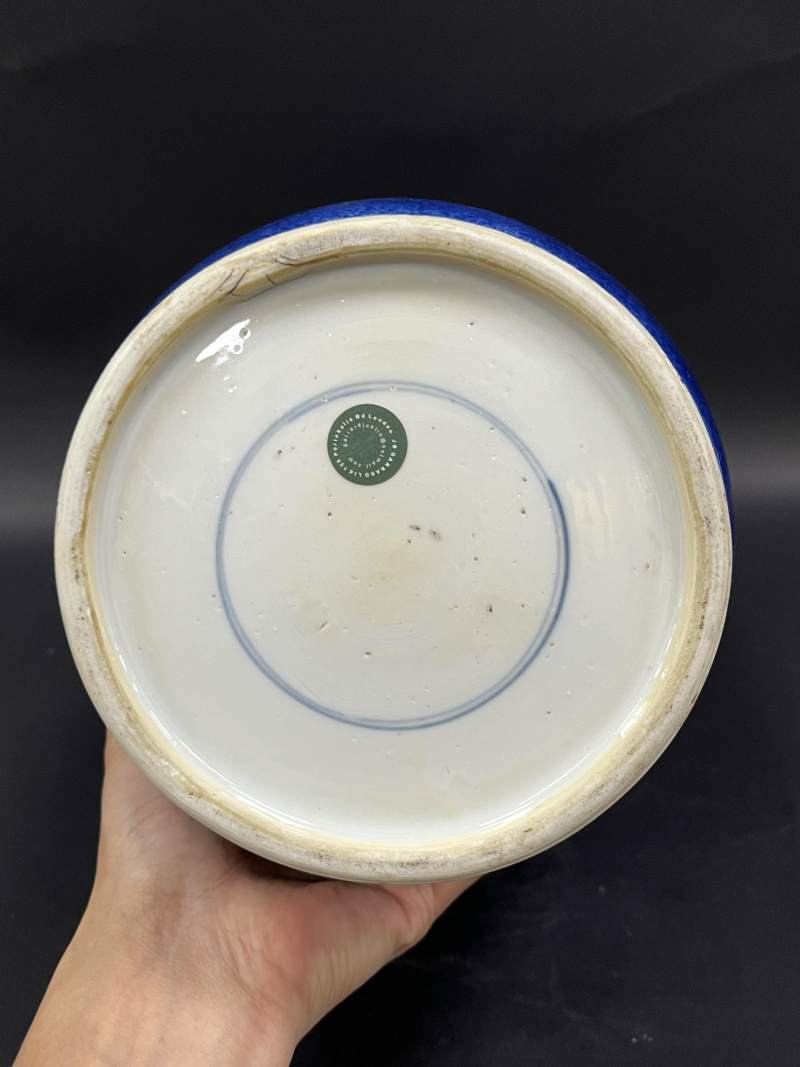 清康熙 洒蓝釉棒槌瓶 - 图7