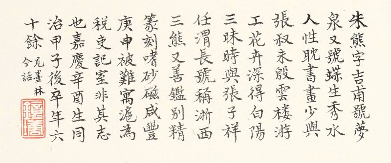 朱熊　僊骨凌波　設色灑金箋　扇面鏡心　一八五八年作 | ZHU XIONG (1801-1864) - 图2