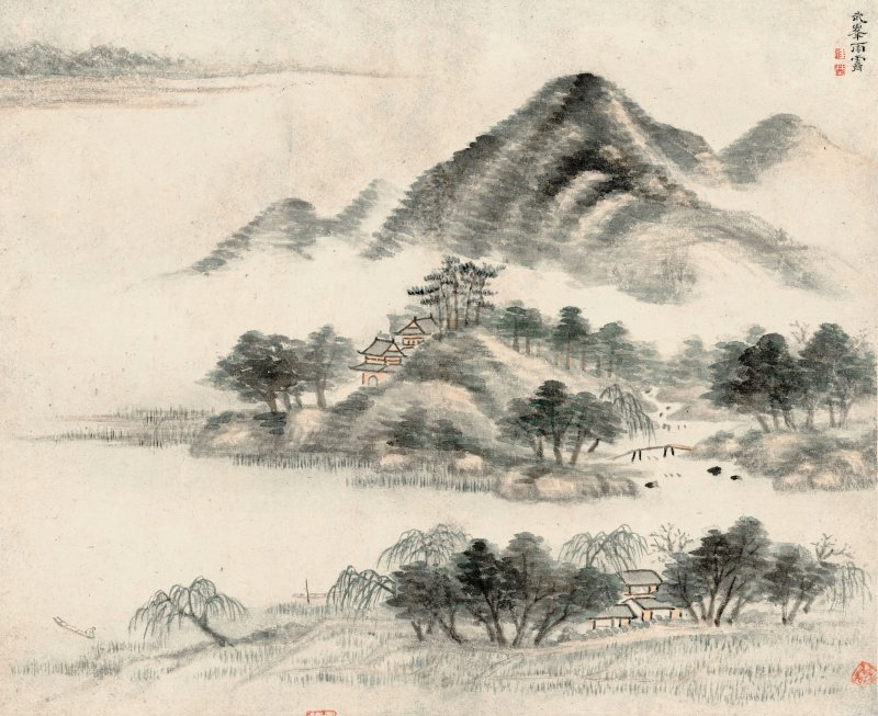 汪埜　洞庭六景　設色紙本　冊頁六開　一七四六年作 | WANG YE (18TH CENTURY) - 图11