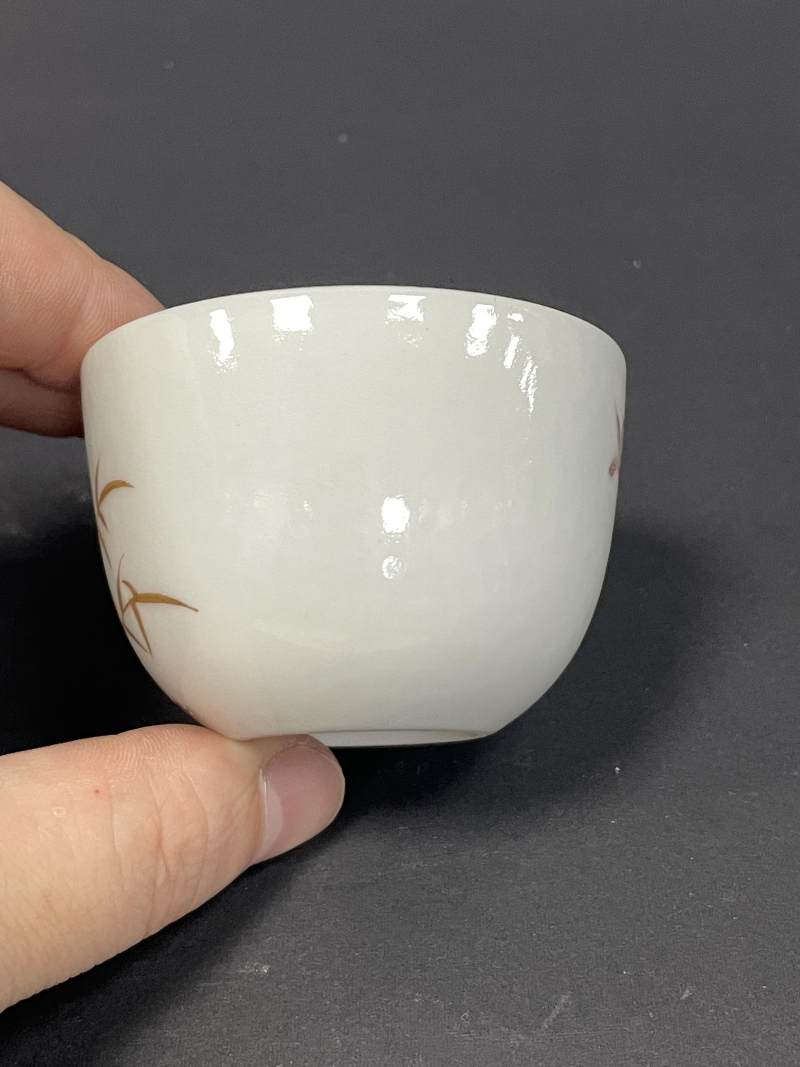 民国 仿珐琅彩牡丹纹杯 - 图6
