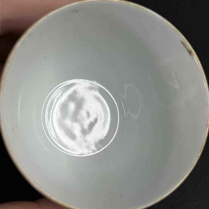清嘉庆 粉彩番莲纹卧足杯一对 - 图26