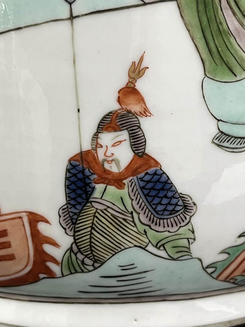 清晚期 五彩人物故事图棒槌瓶 - 图19