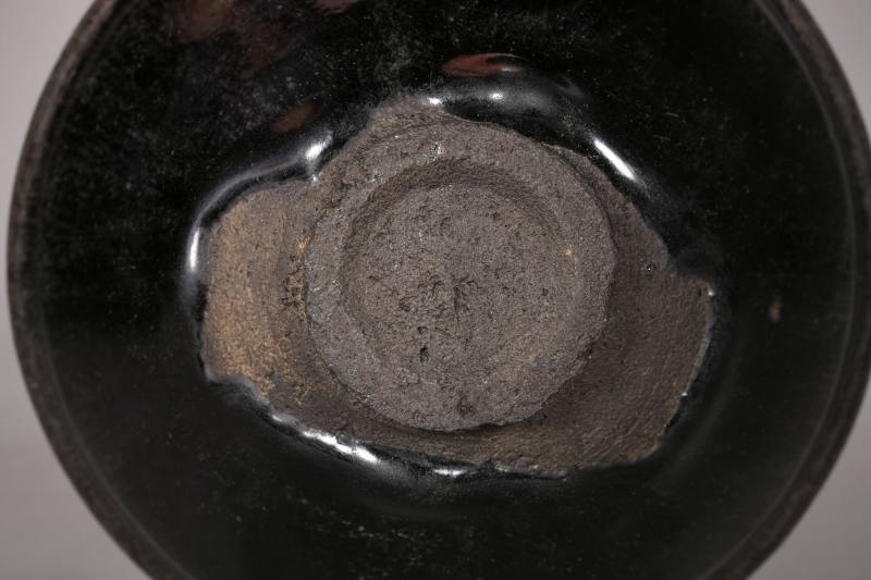 元 黑釉油滴斗笠盏 - 图4