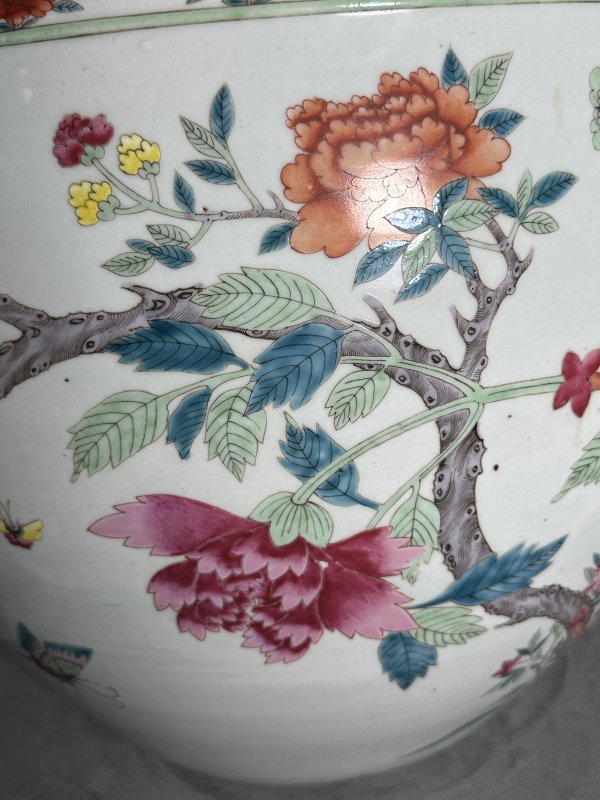 清中期 粉彩花卉鱼缸 - 图11
