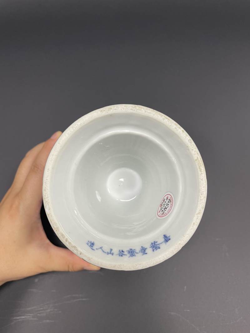 清中期 天蓝釉高足盘 - 图8