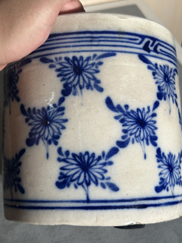 民国 青花花卉笔海 - 图4