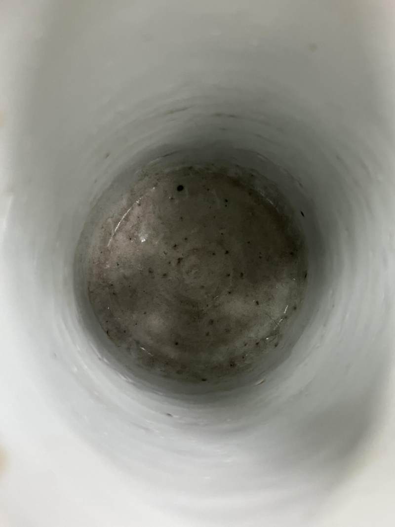 清顺治 青花花卉纹笔筒 - 图7