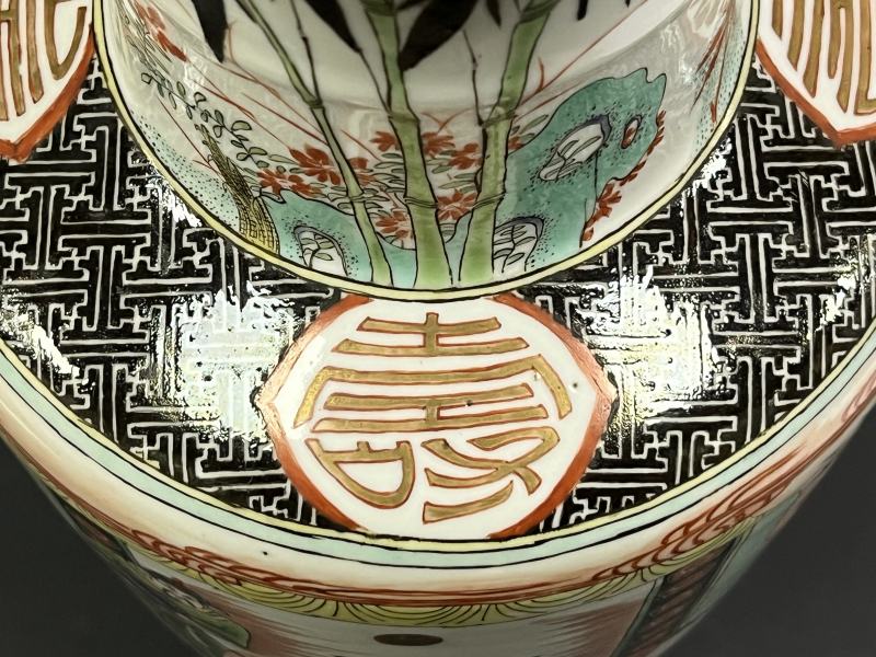 清晚期 五彩人物故事图棒槌瓶 - 图11