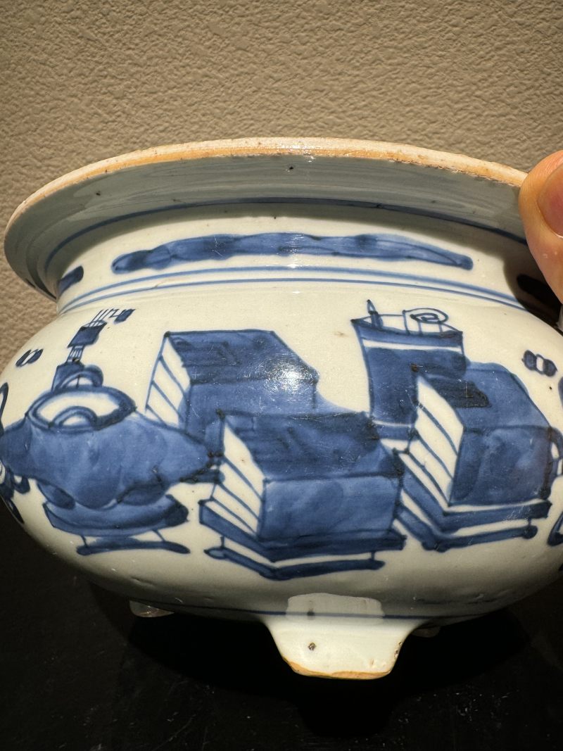 清康熙 博古图三足炉 - 图9