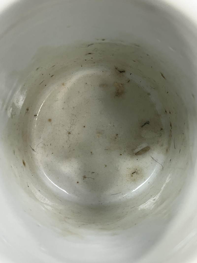 清光绪 金品卿款浅绛彩花鸟纹笔筒 - 图7
