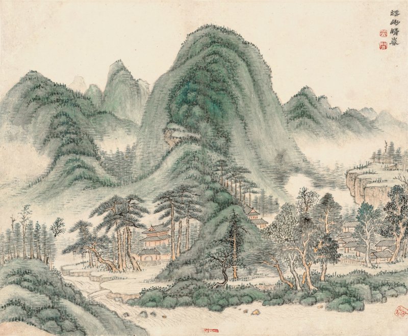 汪埜　洞庭六景　設色紙本　冊頁六開　一七四六年作 | WANG YE (18TH CENTURY) - 图12