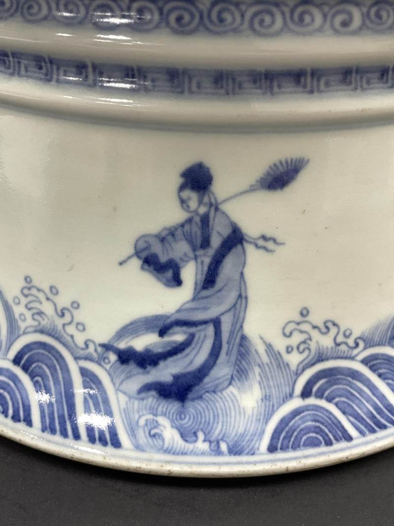 清雍正 青花三星八仙纹大花觚 - 图15