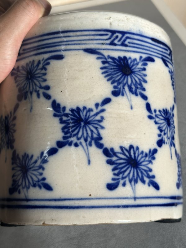 民国 青花花卉笔海 - 图5