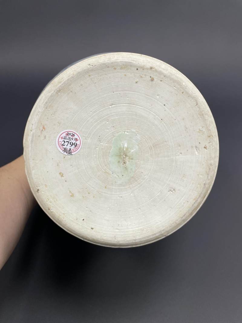 清康熙 青花五彩团凤纹将军罐 - 图10