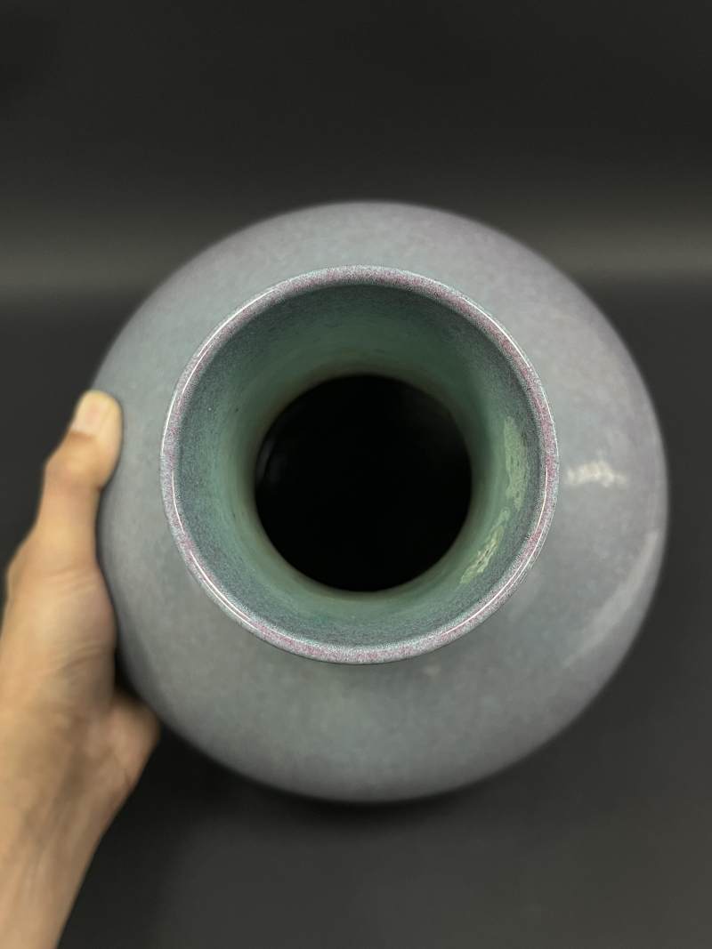 清晚期 炉钧釉荸荠瓶 - 图5