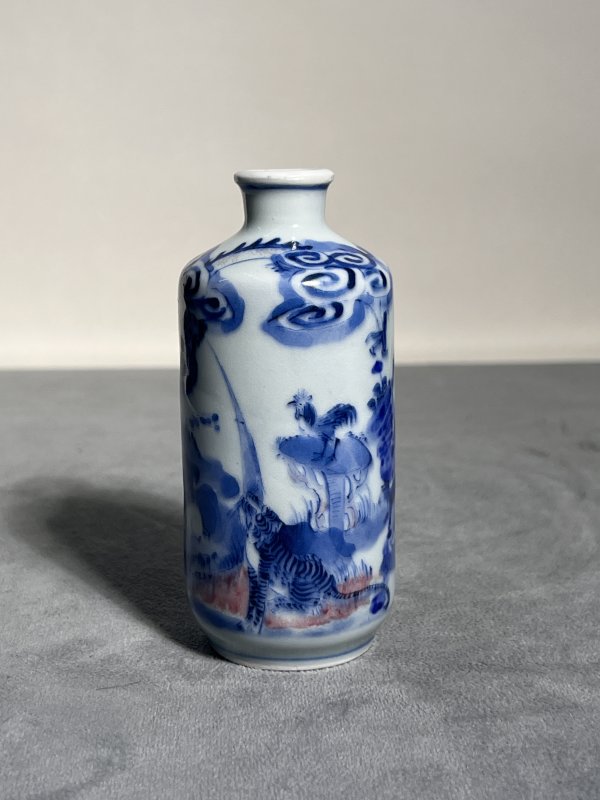 清中期 青花釉里红十二生肖母壶
