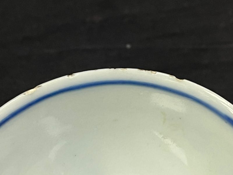 明晚期 青花加官进爵图杯 - 图7