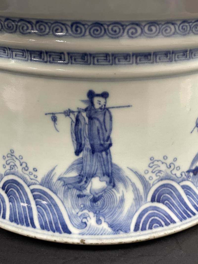 清雍正 青花三星八仙纹大花觚 - 图16