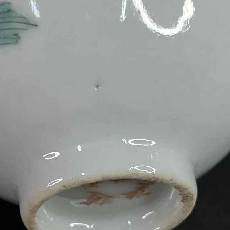 清晚期 五彩一品富贵纹杯一对 - 图32