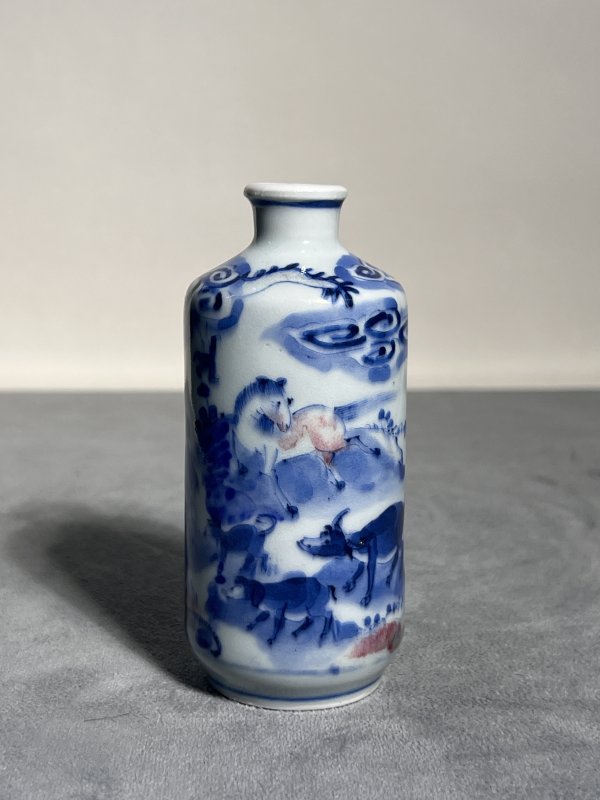 清中期 青花釉里红十二生肖母壶 - 图2