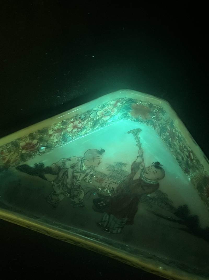民国 粉彩婴戏图九子攒盘 - 图37