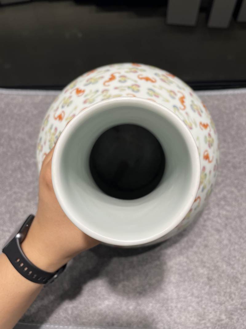 清光绪 粉彩洪福齐天图荸荠瓶 - 图9