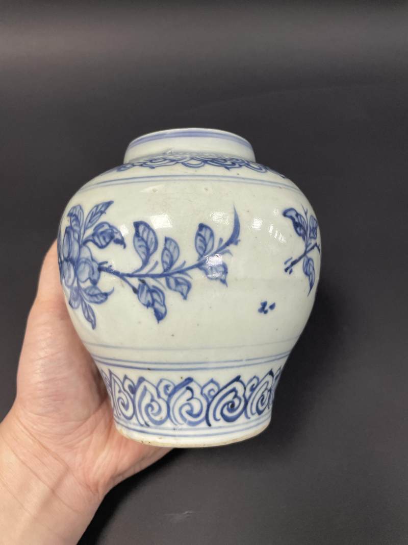 明中期 青花折枝瑞果纹罐 - 图3