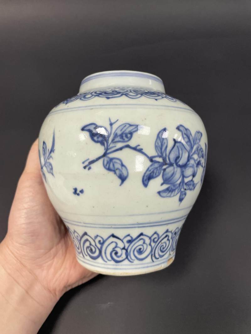 明中期 青花折枝瑞果纹罐 - 图4