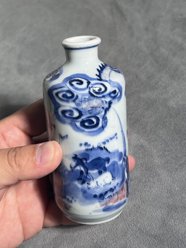 清中期 青花釉里红十二生肖母壶 - 图3