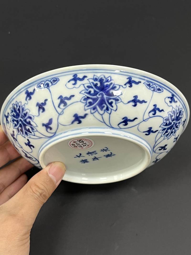 清光绪 青花缠枝莲纹盘 - 图5