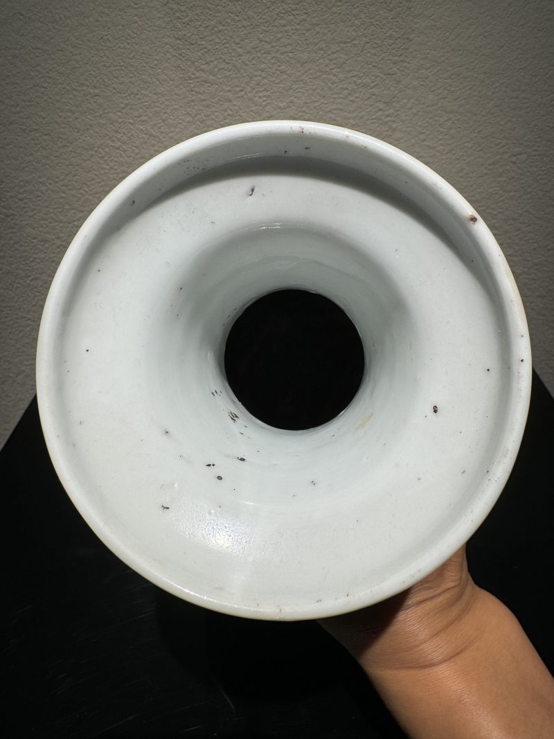 清光绪 粉彩花鸟狮耳瓶 - 图8