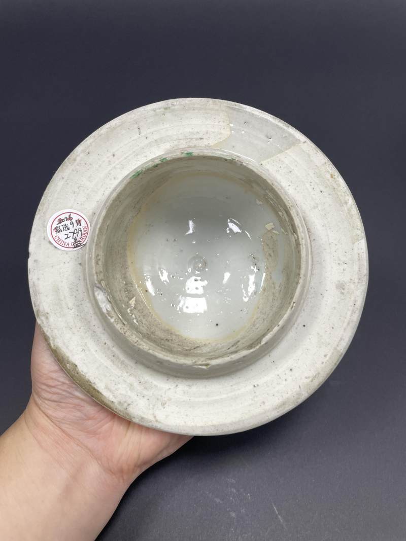 清康熙 青花五彩团凤纹将军罐 - 图15