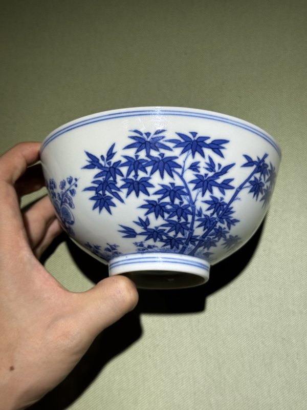 清道光 青花松竹梅岁寒三友纹碗 - 图13