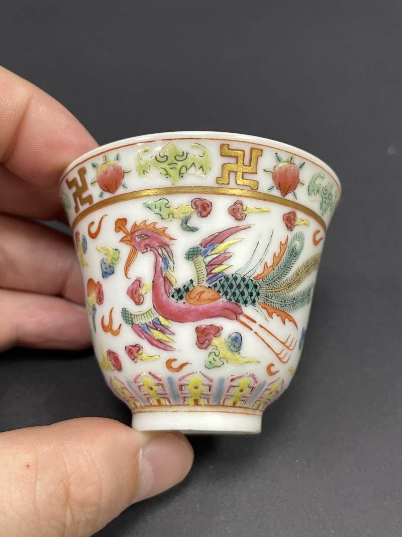 清光绪 粉彩云龙纹杯 - 图5