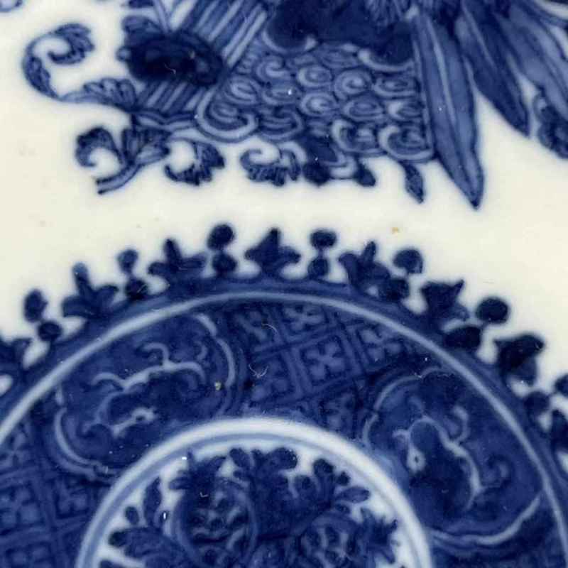 清乾隆 青花花卉纹折沿盘 - 图14