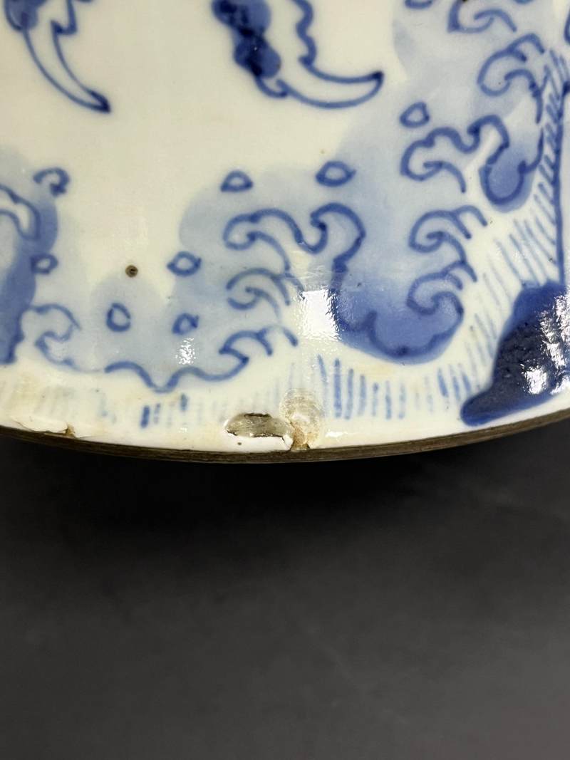 清雍正 青花云龙纹橄榄尊 - 图20