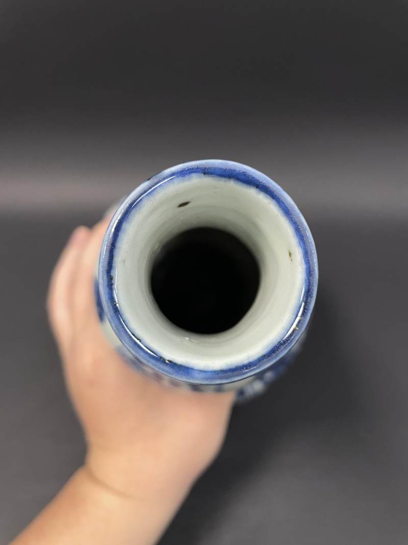 明晚期 青花博古花卉纹葫芦瓶 - 图12
