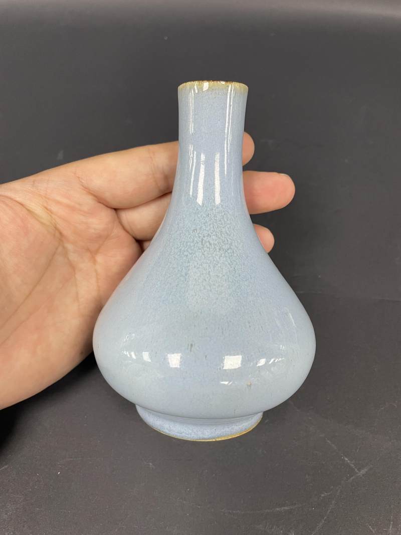 清乾隆 宜钧釉荸荠瓶 - 图5
