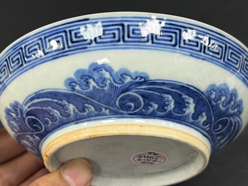 清中期 青花云龙纹印盒 - 图12