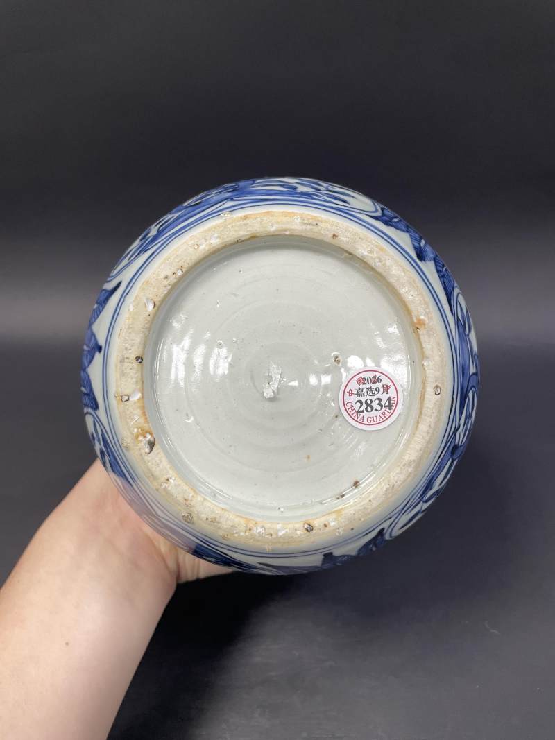 明晚期 青花博古花卉纹葫芦瓶 - 图13