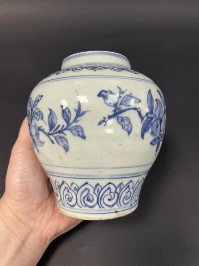 明中期 青花折枝瑞果纹罐 - 图7