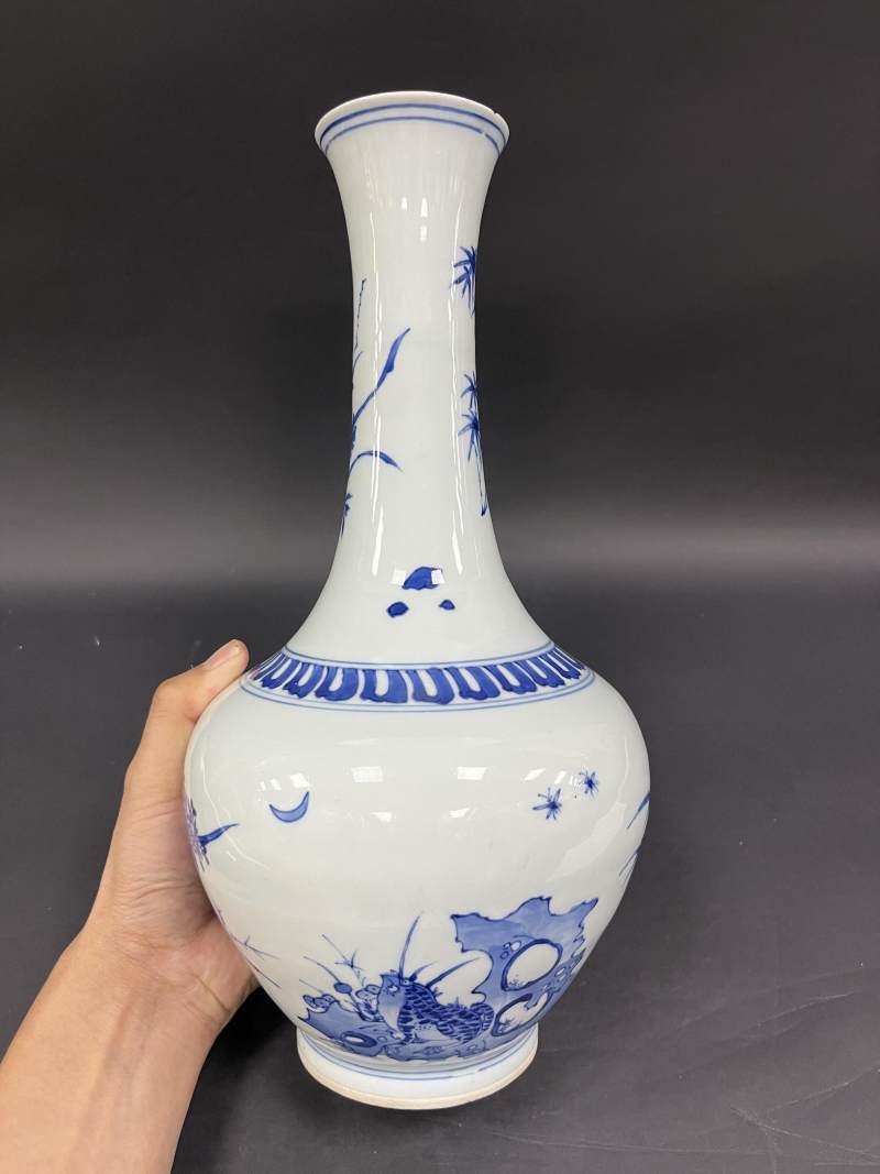 明末清初 青花瑞兽纹瓶 - 图4