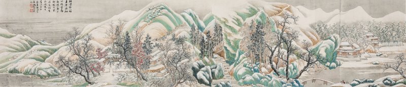馮超然　輞川積雪圖　設色紙本　鏡心 | FENG CHAORAN (1882-1954)