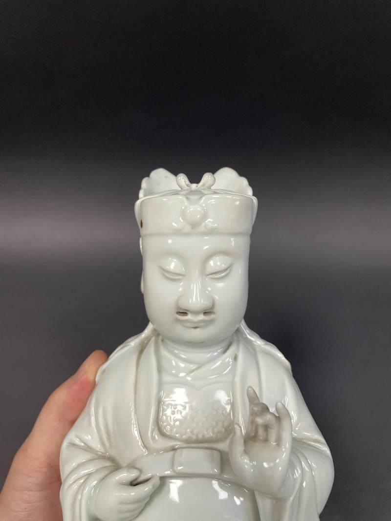 清 德化窑白釉文昌帝君像 - 图7