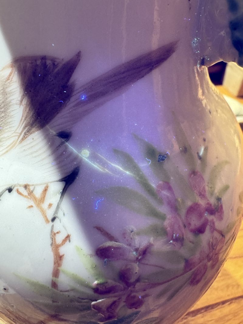 清光绪 粉彩花鸟狮耳瓶 - 图10