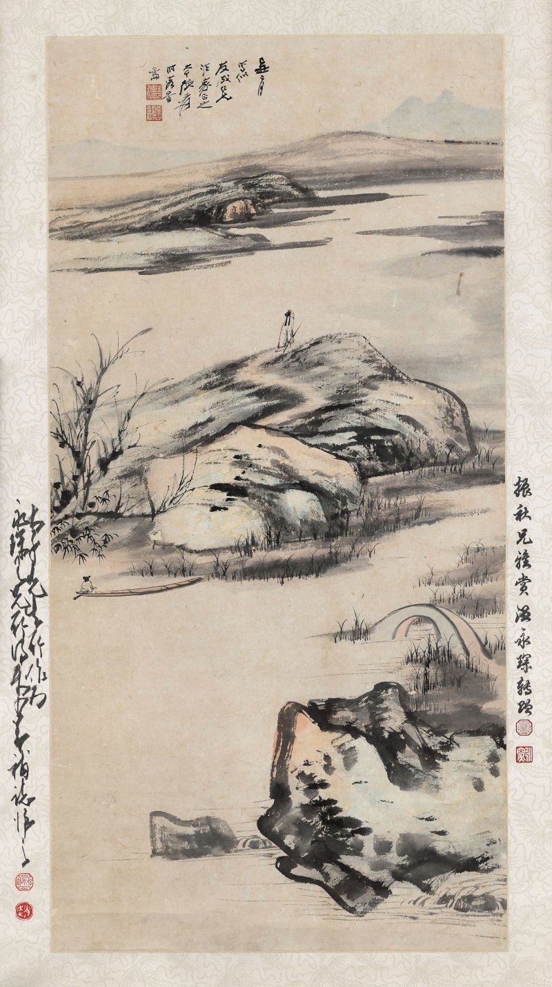 張大千　秋江思遠　設色紙本　立軸　一九四九年作 | ZHANG DAQIAN (CHANG DAI-CHIEN 1899-1983)