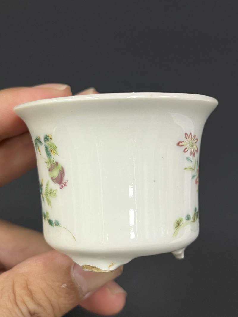 清中期 粉彩芦雁图小菖蒲盆一对 - 图15