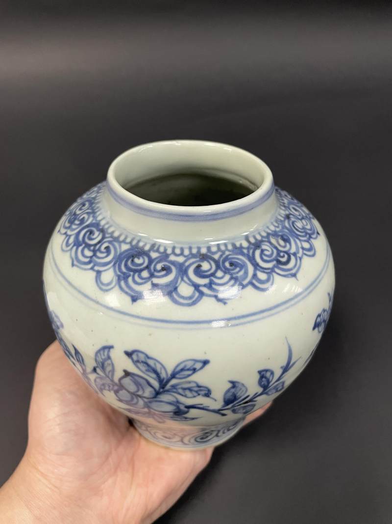 明中期 青花折枝瑞果纹罐 - 图8