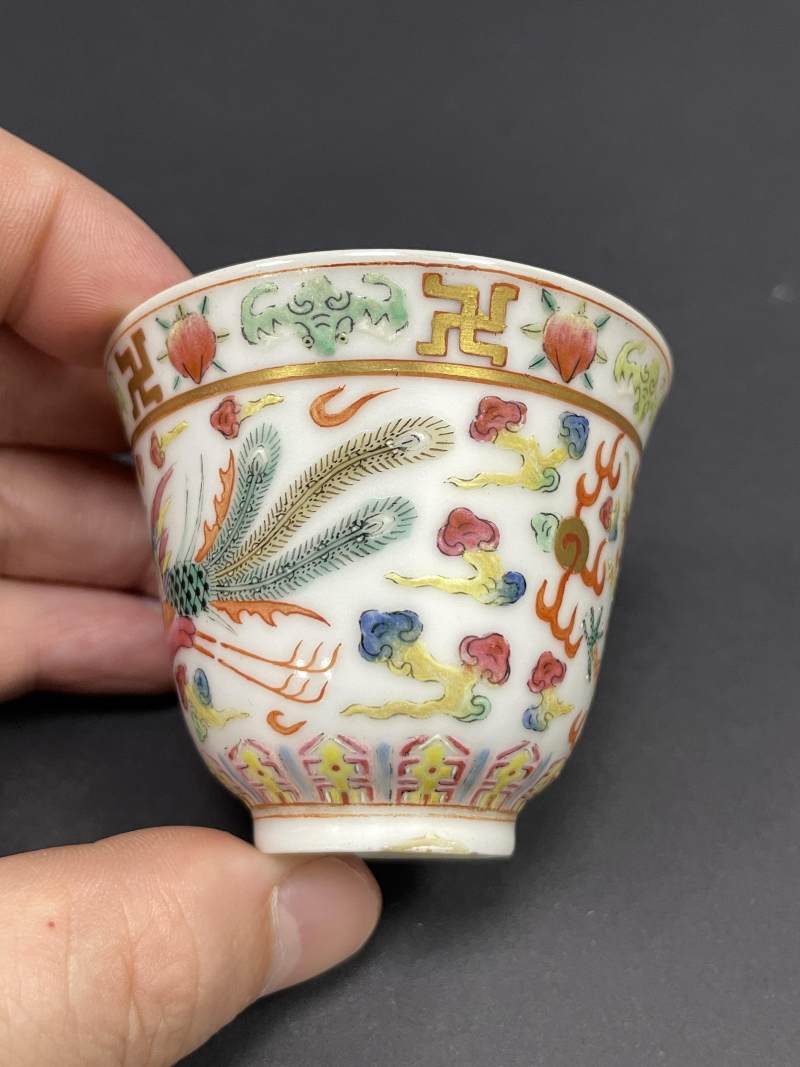 清光绪 粉彩云龙纹杯 - 图6