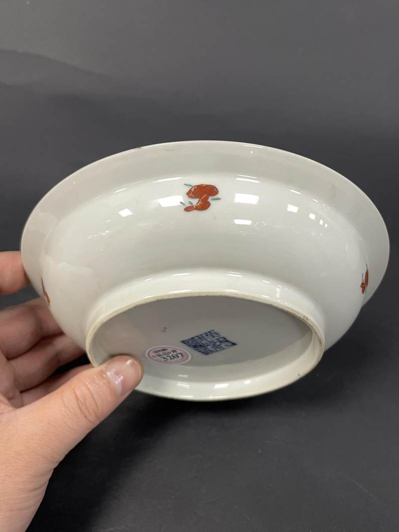清雍正 粉彩麻姑献寿图折沿盘 - 图6